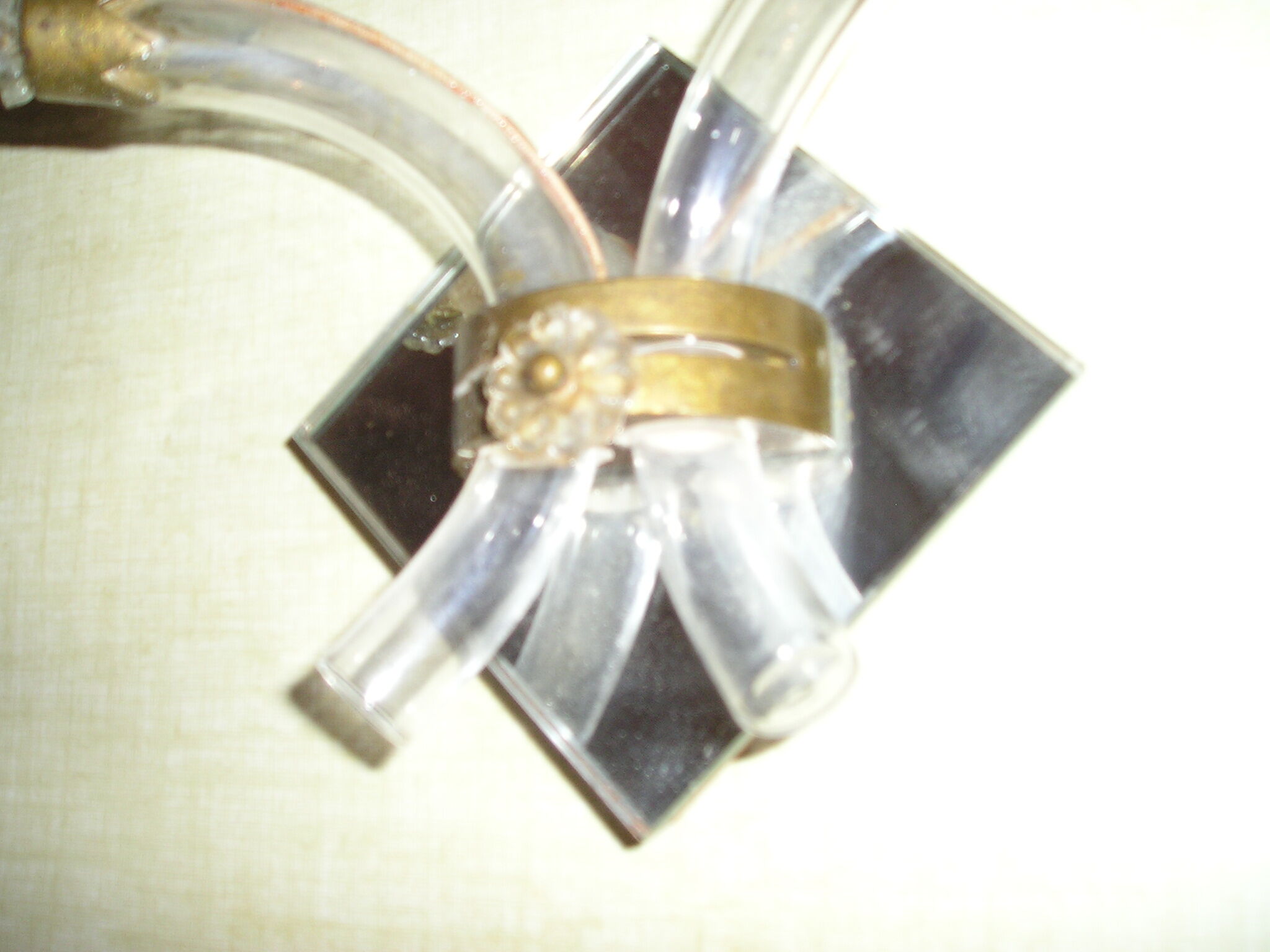 Pair of 1960/70 wall lights with 2 arms in murano glass