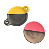 Duo of vintage earthenware cups