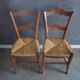 2 old straw chairs