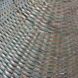 Braided green wicker suspension