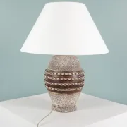 FRENCH WORK - Ceramic lamp in the style of Jean Besnard - France, circa 1950