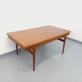 Vintage rectangular Scandinavian dining table by Ejvind A. Johansson teak