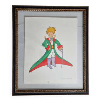 Lithographie "Le petit prince", encadrée sous verre, hors commerce numéroté 100/180