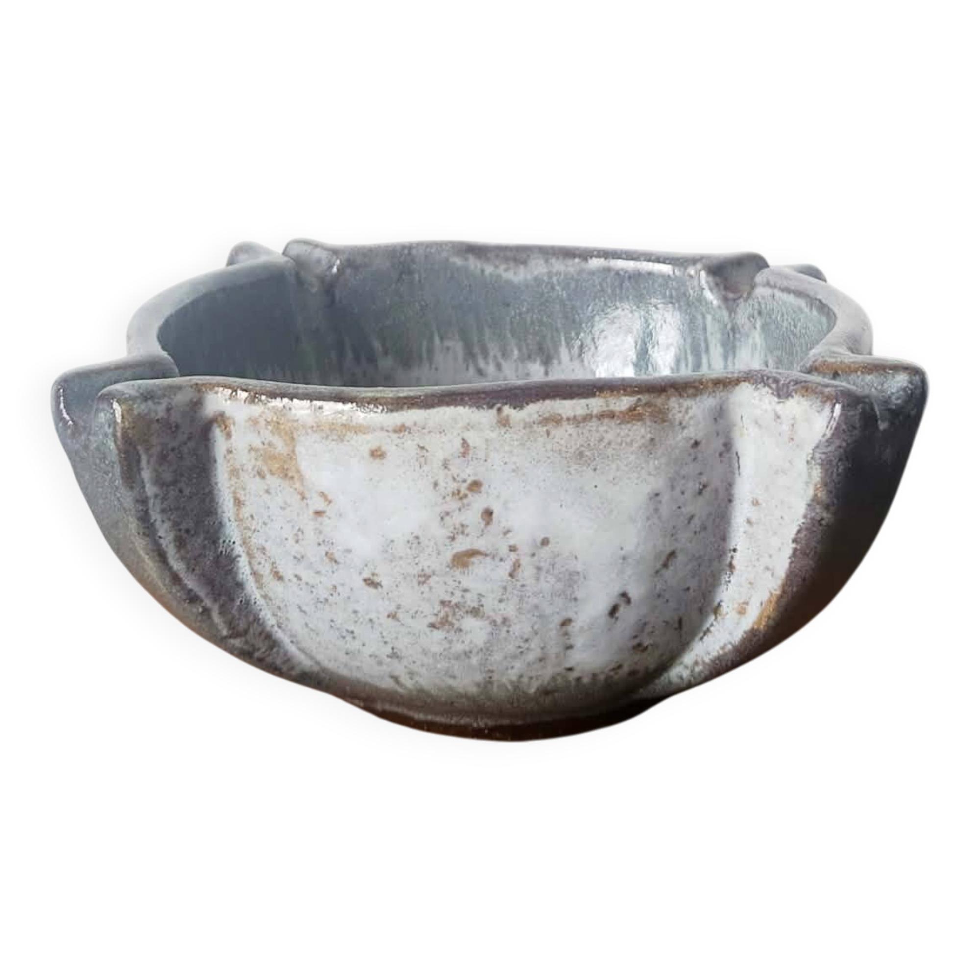 Vintage stoneware ashtray mortar