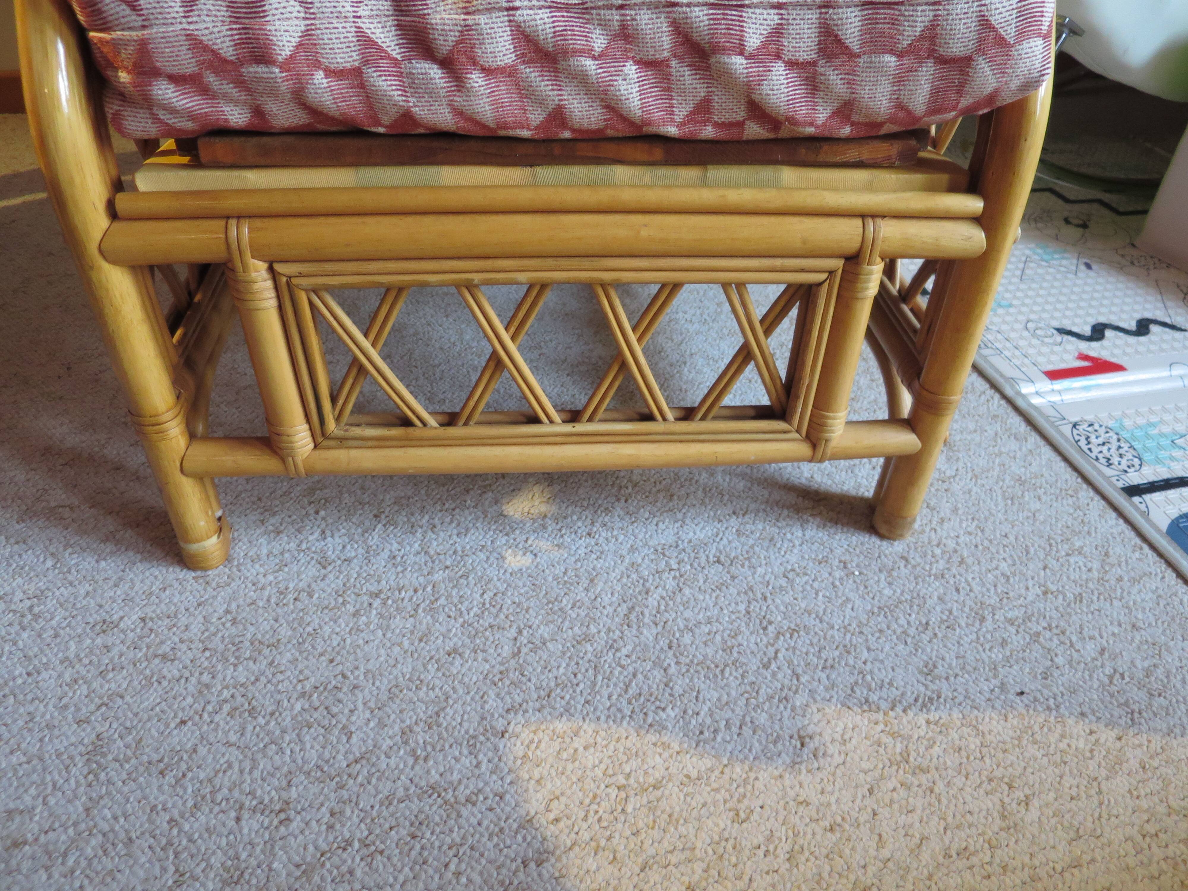 Vintage - Set of 2 woven rattan, bamboo and wood armchairs - Natural colour - 1980s