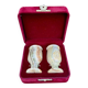 Paire de verres en onyx et leur coffret