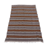 L Handmade Striped Vintage Boho North African Carpet (#2) - Area Rug 238x159