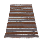 Tapis vintage boho nord-africain rayé fait à la main 238x159cm