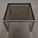 Bedside table or end of sofa in chromed metal and smoked glass from the 70s