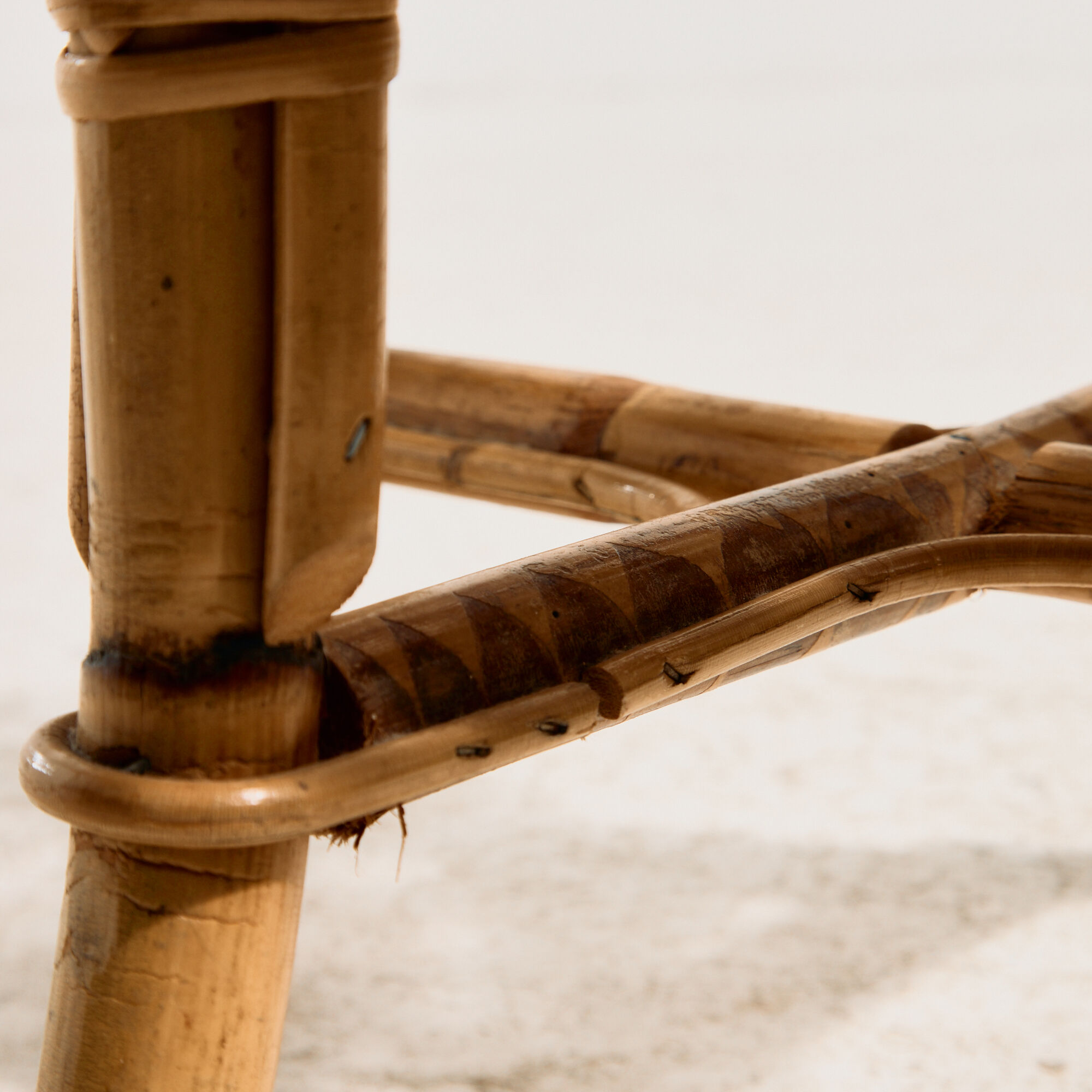 Tabouret en bambou par Franco Albini pour Bonacina