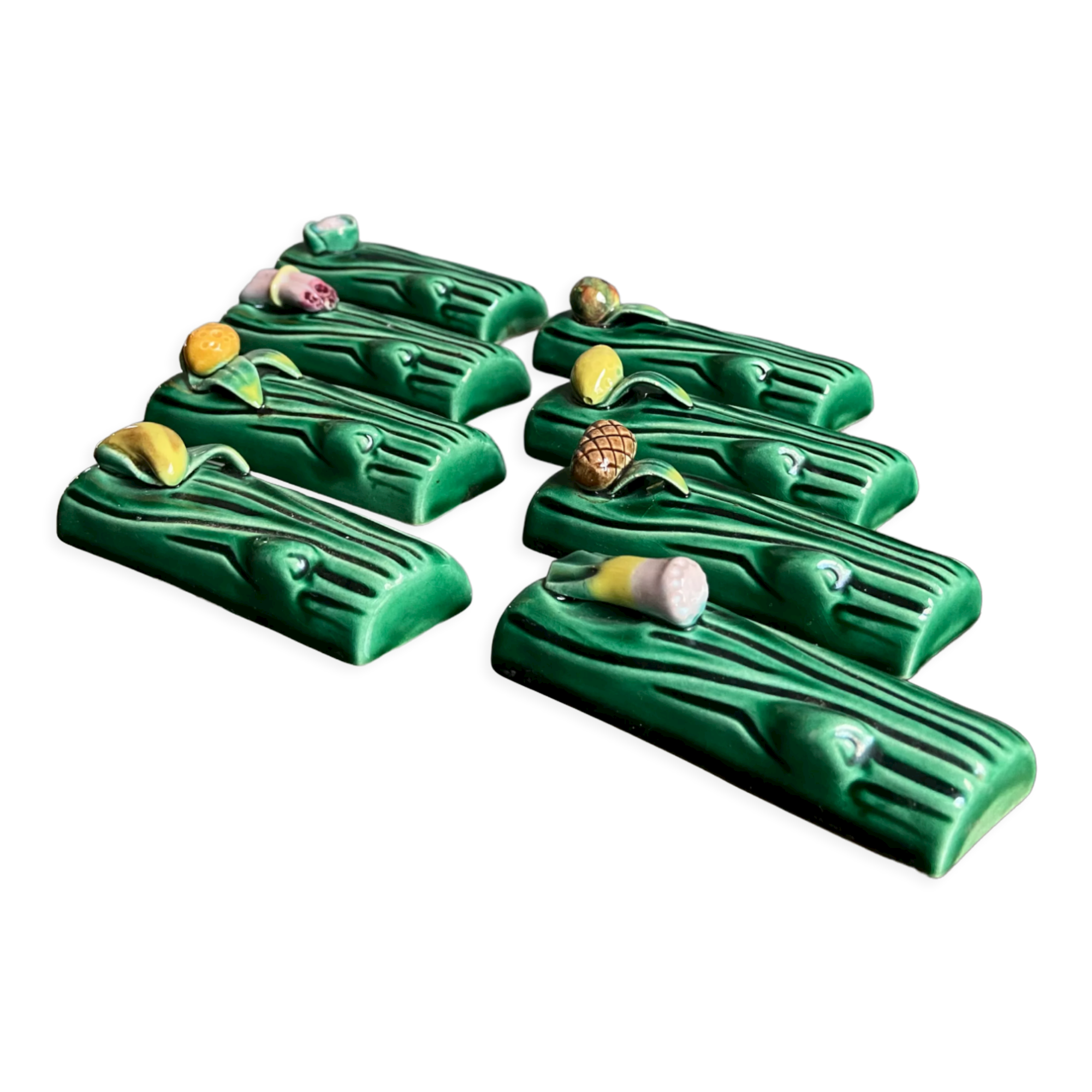 Vintage Vallauris vegetable and fruit knife holders