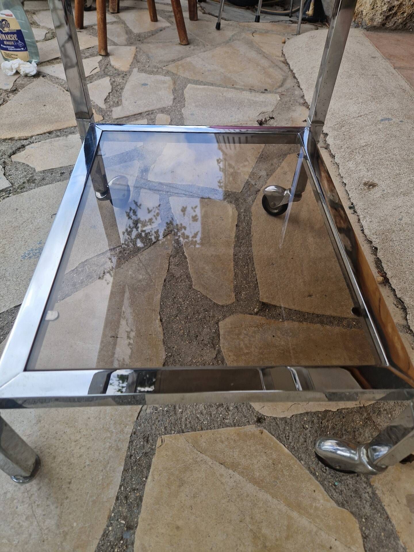 Vintage wheeled dessert table