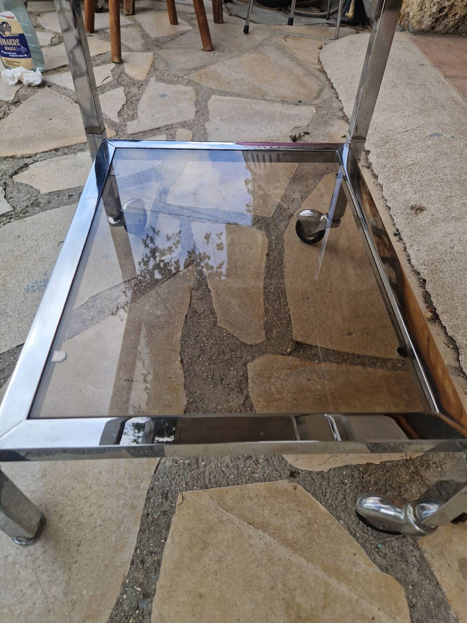 Vintage wheeled dessert table