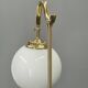 Italian Art Deco Brass Floor Lamp with Glass Globe, 1930s