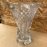 Old vase cristallerie lorraine cut crystal made in France vintage