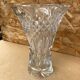Ancien vase cristallerie lorraine cristal taillé made in France vintage