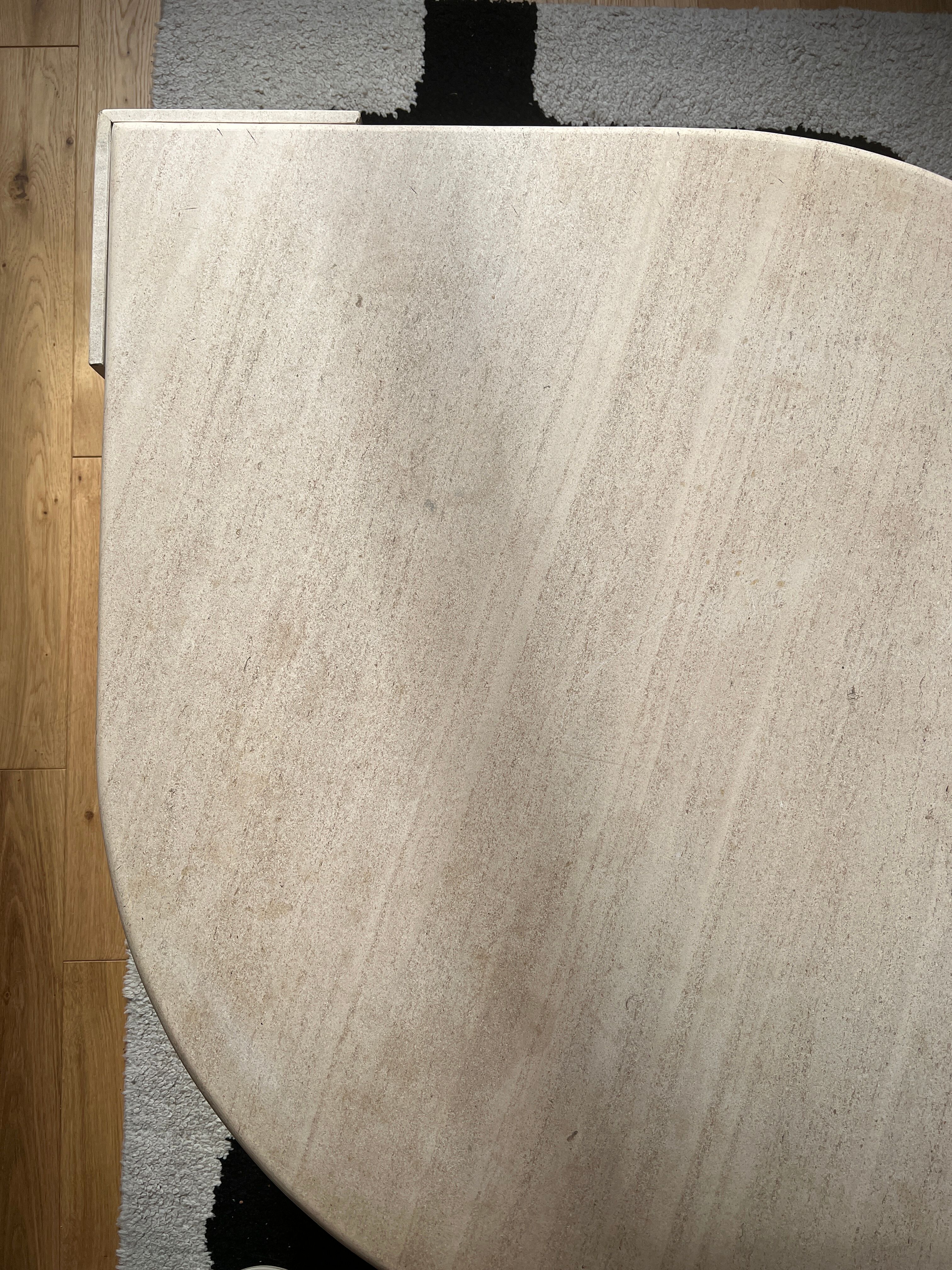 Travertine coffee table