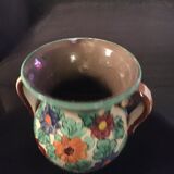 Cracked ceramic vase 1950 by Cerart Monaco