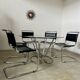 Lot 5 tubular chairs S33 design Mart Stam for Fasem in vintage black leather cantilever