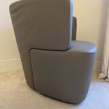 Fauteuil Joel Armchair Eoos Cuir Taupe WALTER KNOLL
