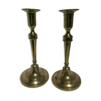 Pair of classic brass candlesticks