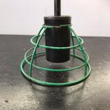 Hanging old design green metal cerclage vintage 70s