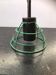Hanging old design green metal cerclage vintage 70s