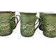 Vintage mint green tea set: teapot and 6 cups.