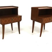 Set of 2 mahogany bedside tables, AB Martin G. Andersson, Sweden, 1940.