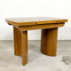 Extendable art deco dining table walnut veneer