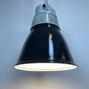 Set of 4 Industrial  Black Enamel Pendant Lamps from Elektrosvit, 1970s