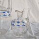3 Antique Pieces Cut Crystal, Enameled - Early 20th Century