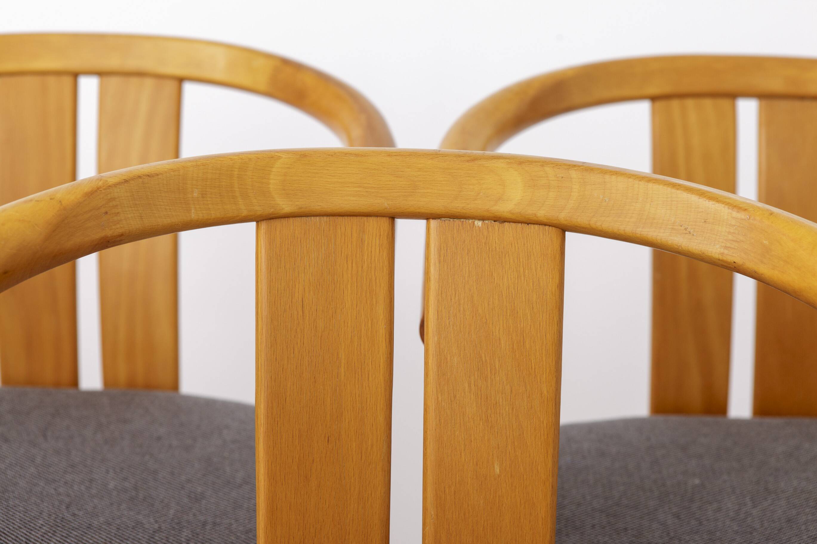 Set of 4 Casala Dining Chairs Beech Wood Germany 1970s Mid Century Modern