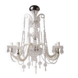 Prism chandelier - Five glass arms - Electric - c. 1890