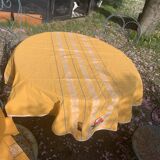 Nappe basque et 6 serviettes en coton orange kiva vintage