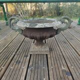 Old cast iron medicis planter vase