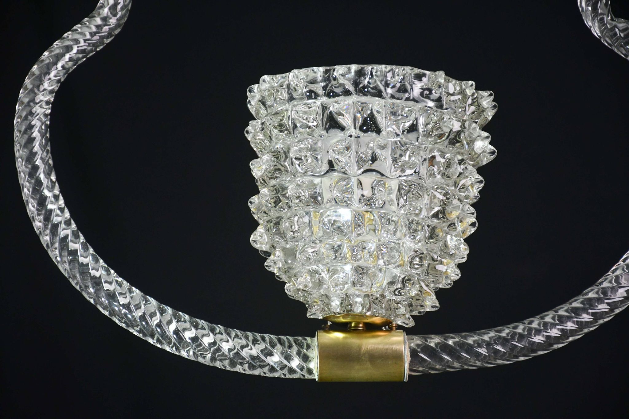Extraordinary Clear Rostrato Murano Glass Chandelier by Barovier & Toso, 19