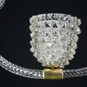 Extraordinary Clear Rostrato Murano Glass Chandelier by Barovier & Toso, 19