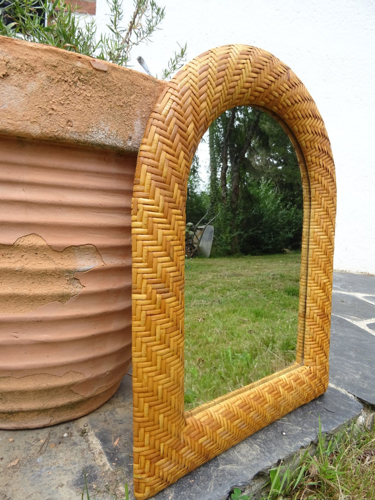 Rattan mirror 52 x 40 cm