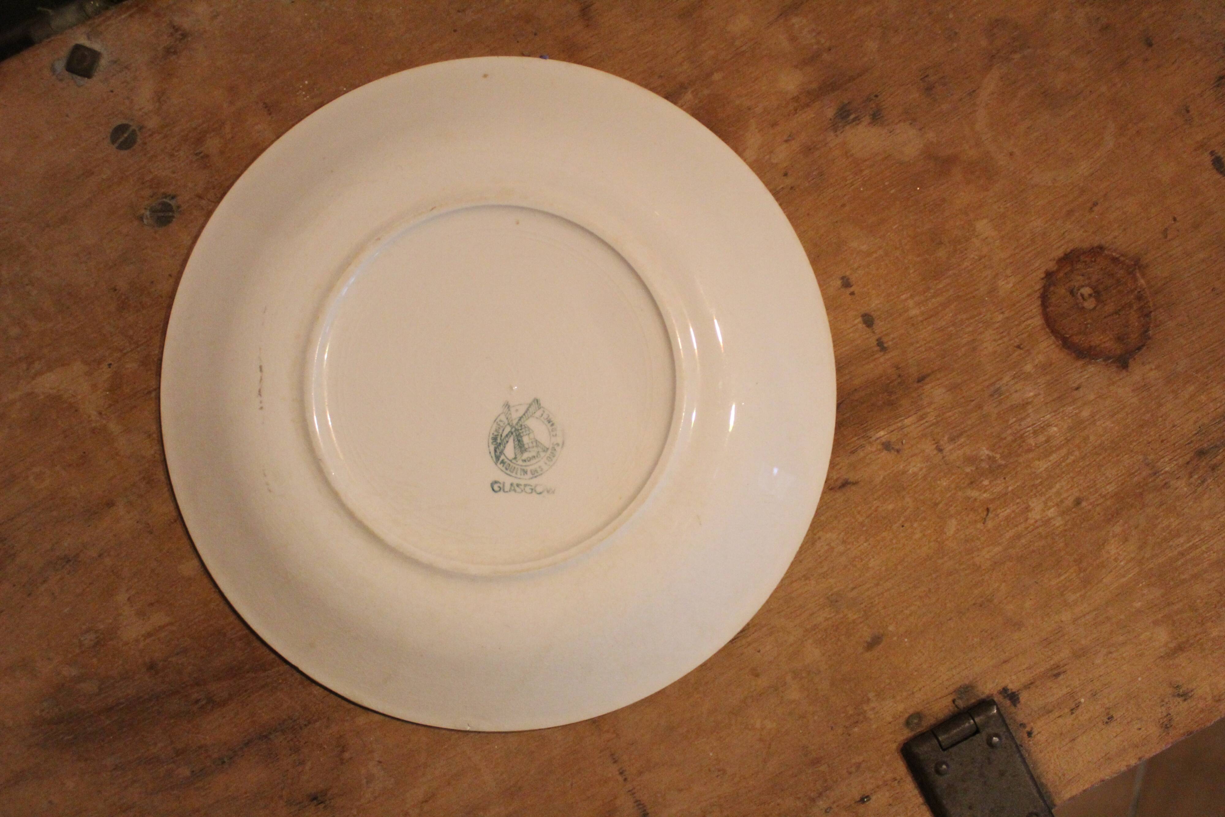 Flat plate - Torchon pattern - Moulin des Loups earthenware
