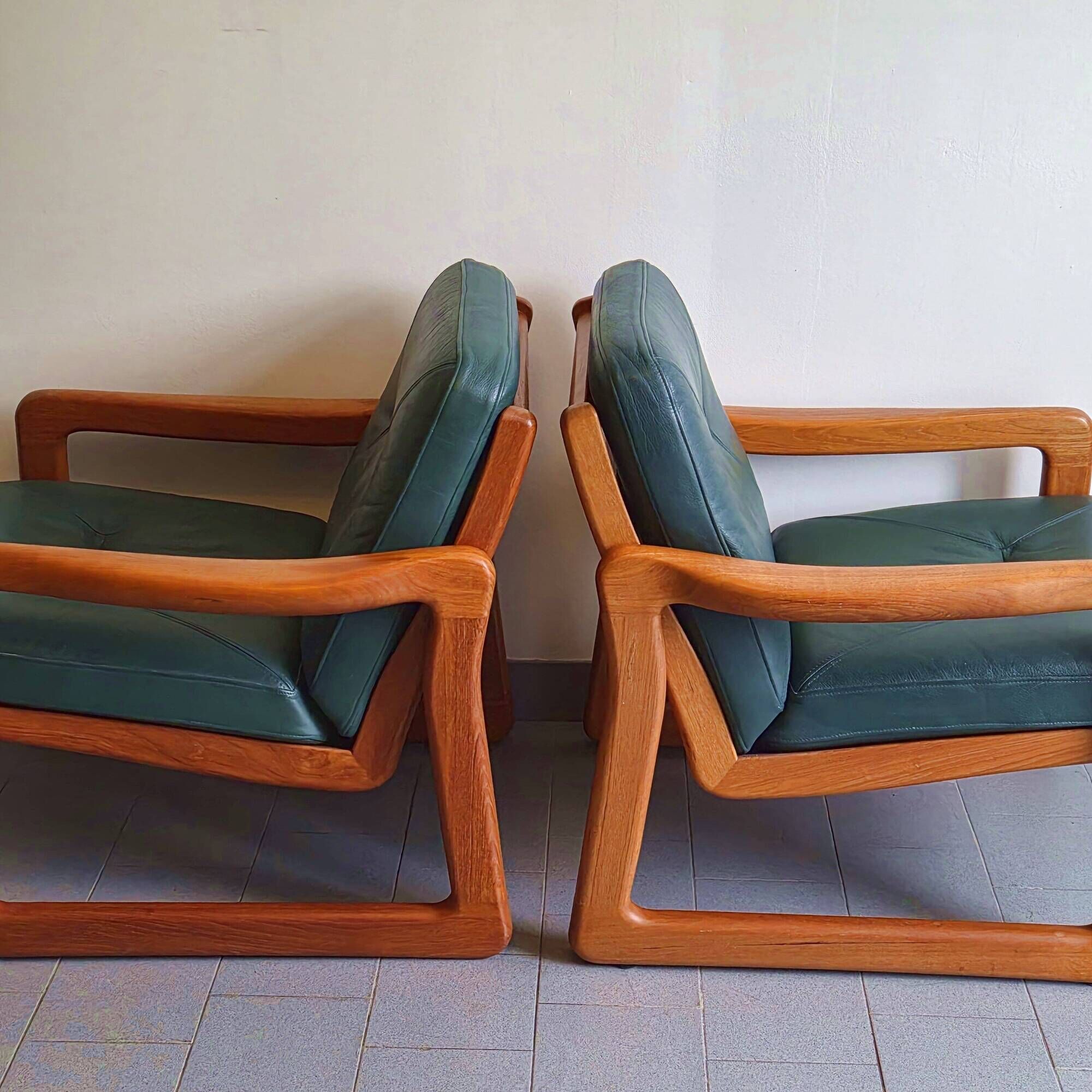 Pair of Scandinavian armchairs by Poul Jeppesen for Holstebro Mobelfabrik