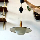 Adjustable Pendant Lamp, Denmark, 1970s, Mid-C, Vintage