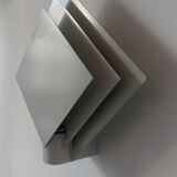 Pair of vintage wall lights, white lacquered metal, Netherlands 1970s
