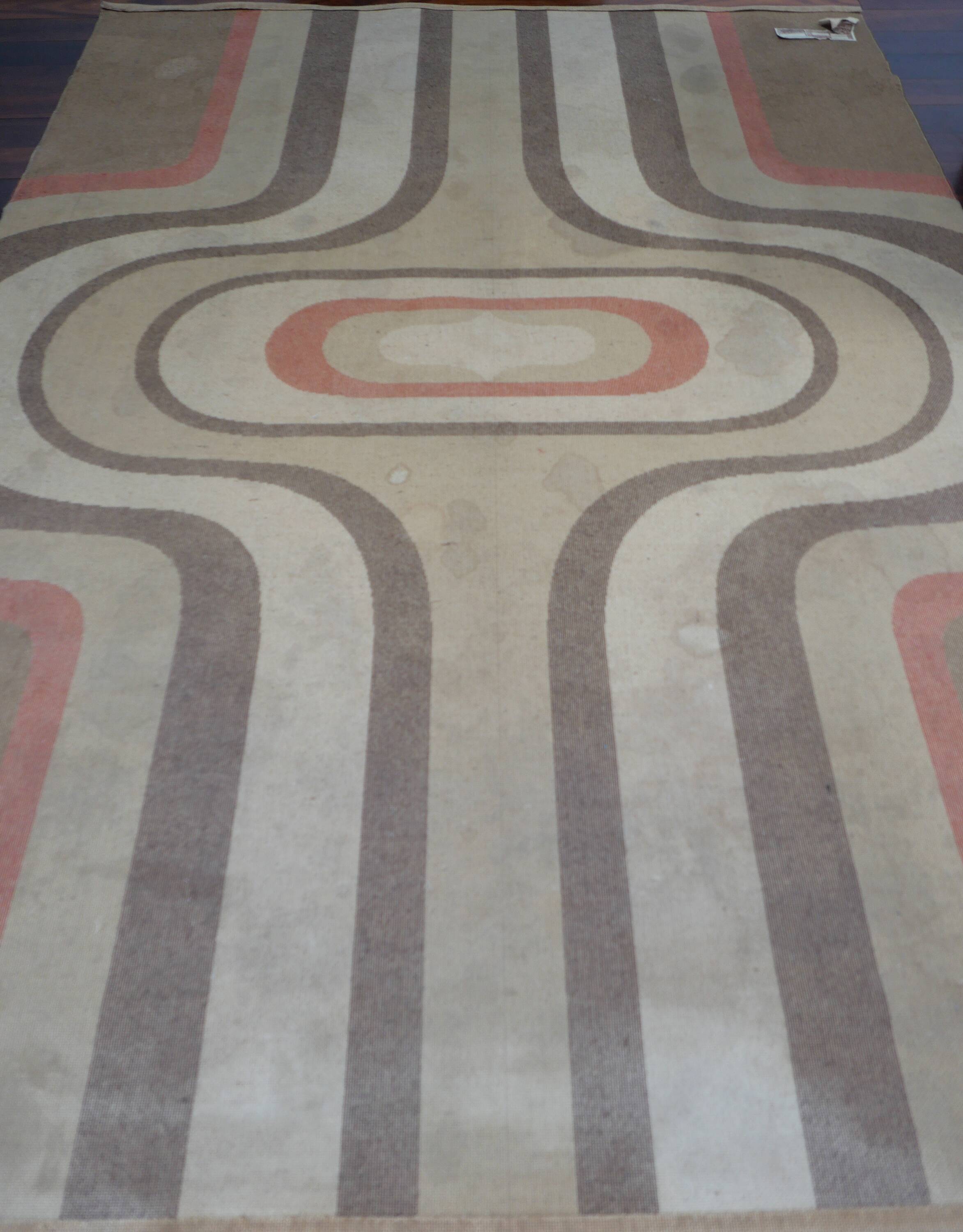 Large vintage carpet from the 1970s.
