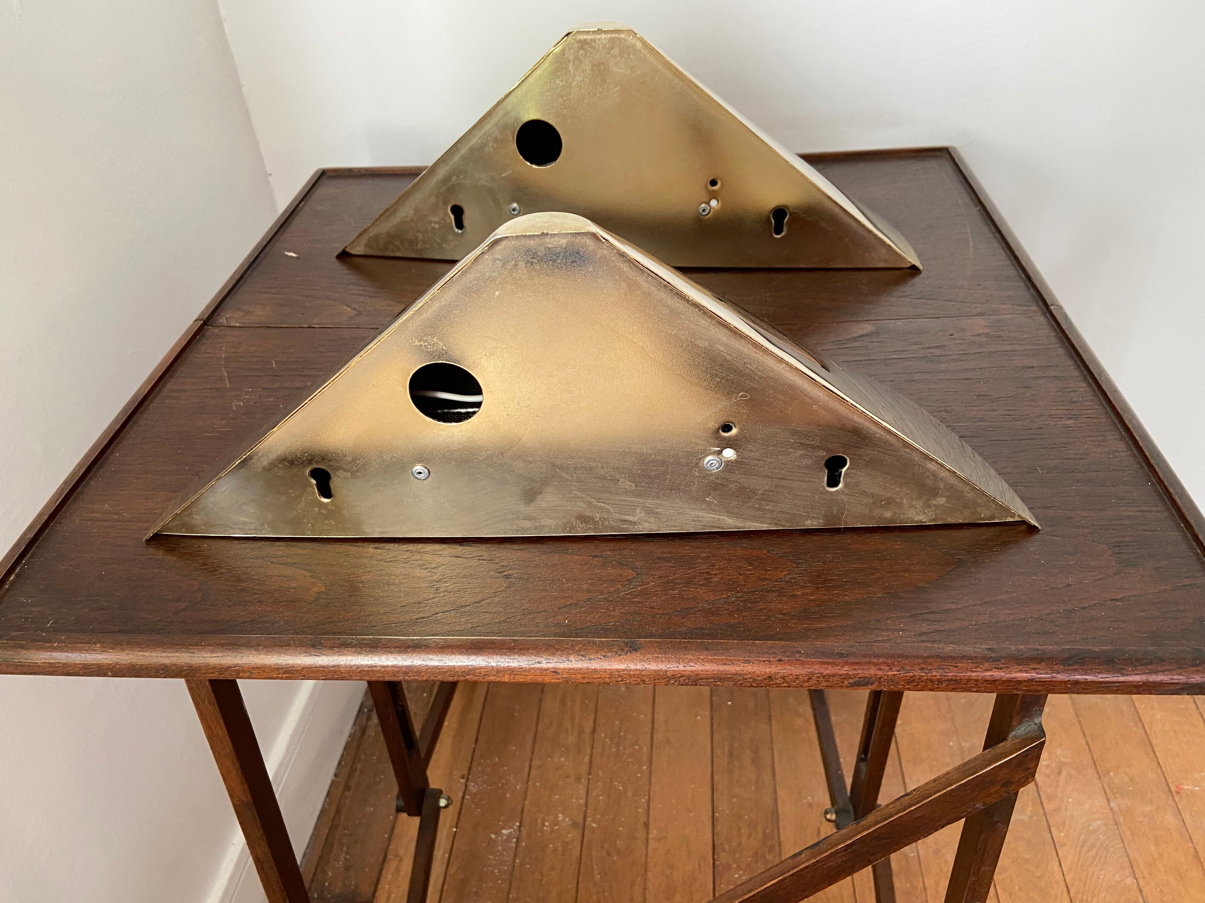 Pair of brass sconces