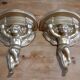 Pair of golden plaster wall selettes