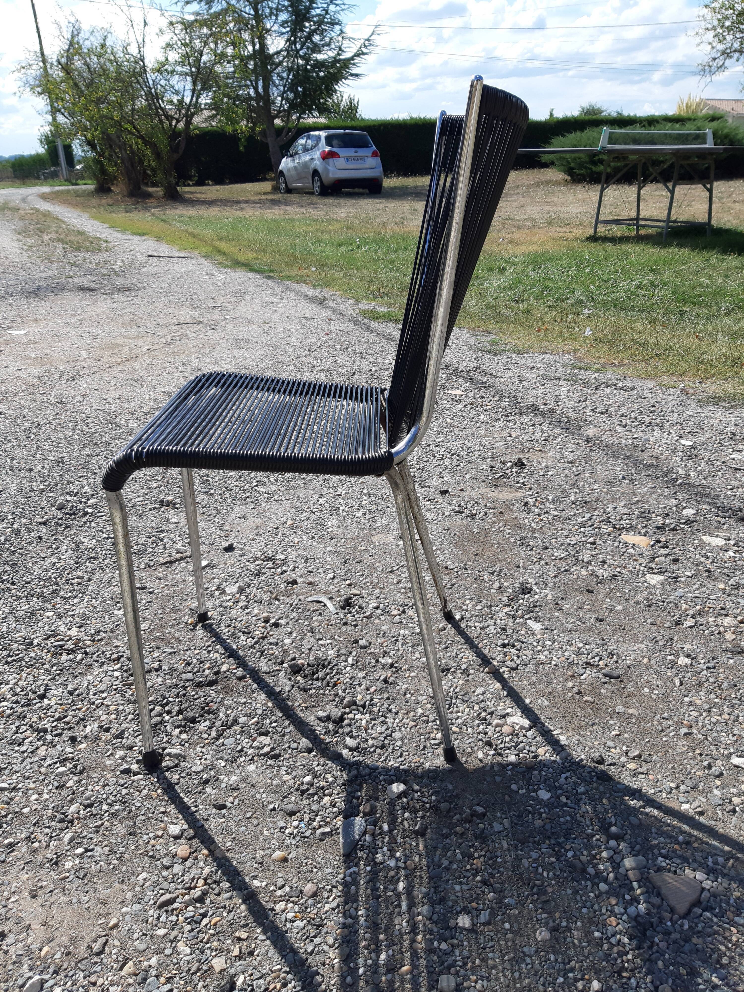 Scoubidou chair of the 60s