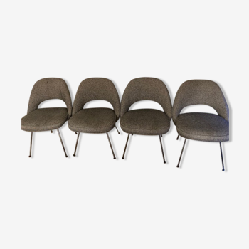 4 conference chairs dark grey Eero Saarinen