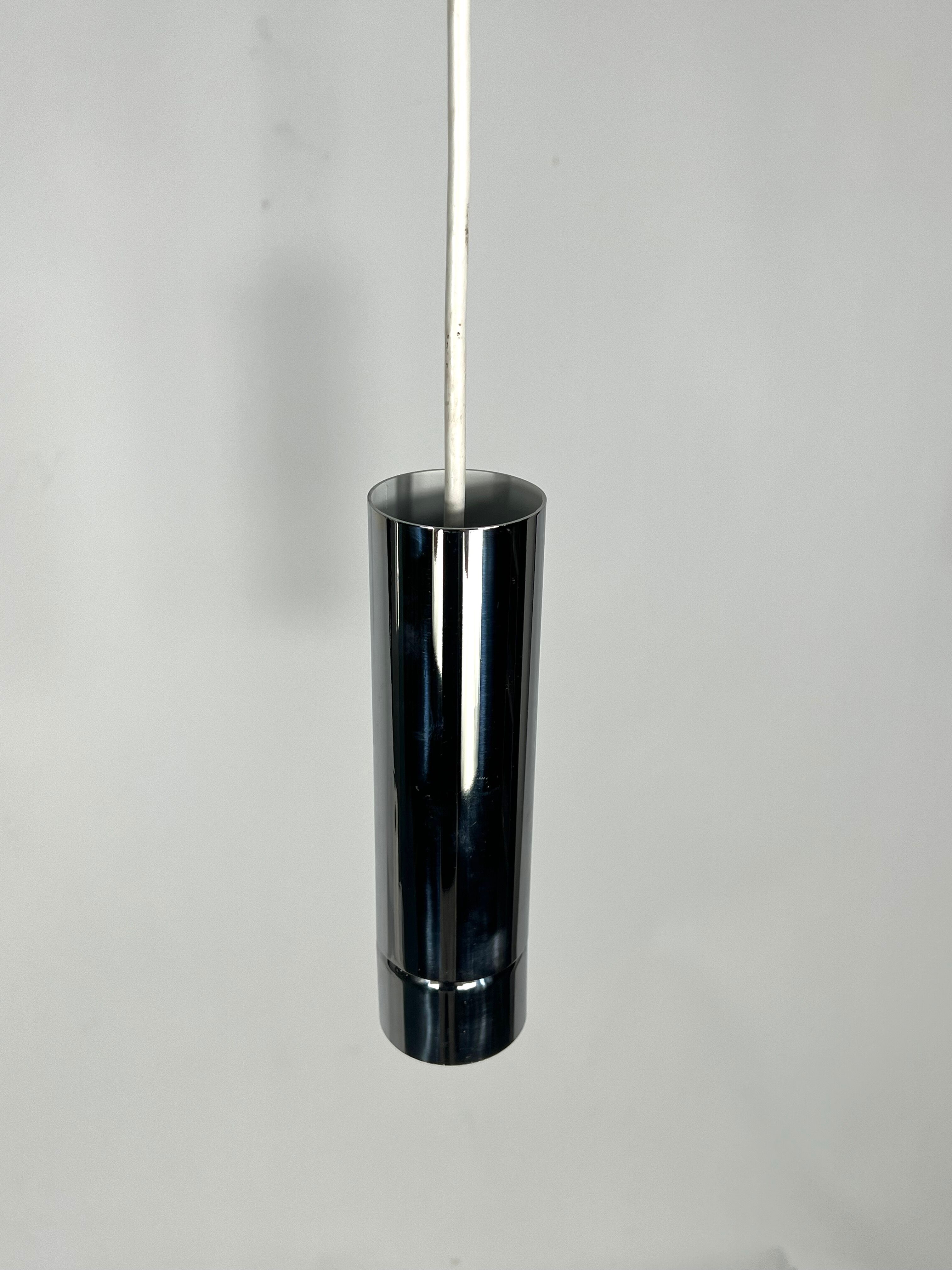 Stilux Milano, set of two chrome pendant lamps from 70s