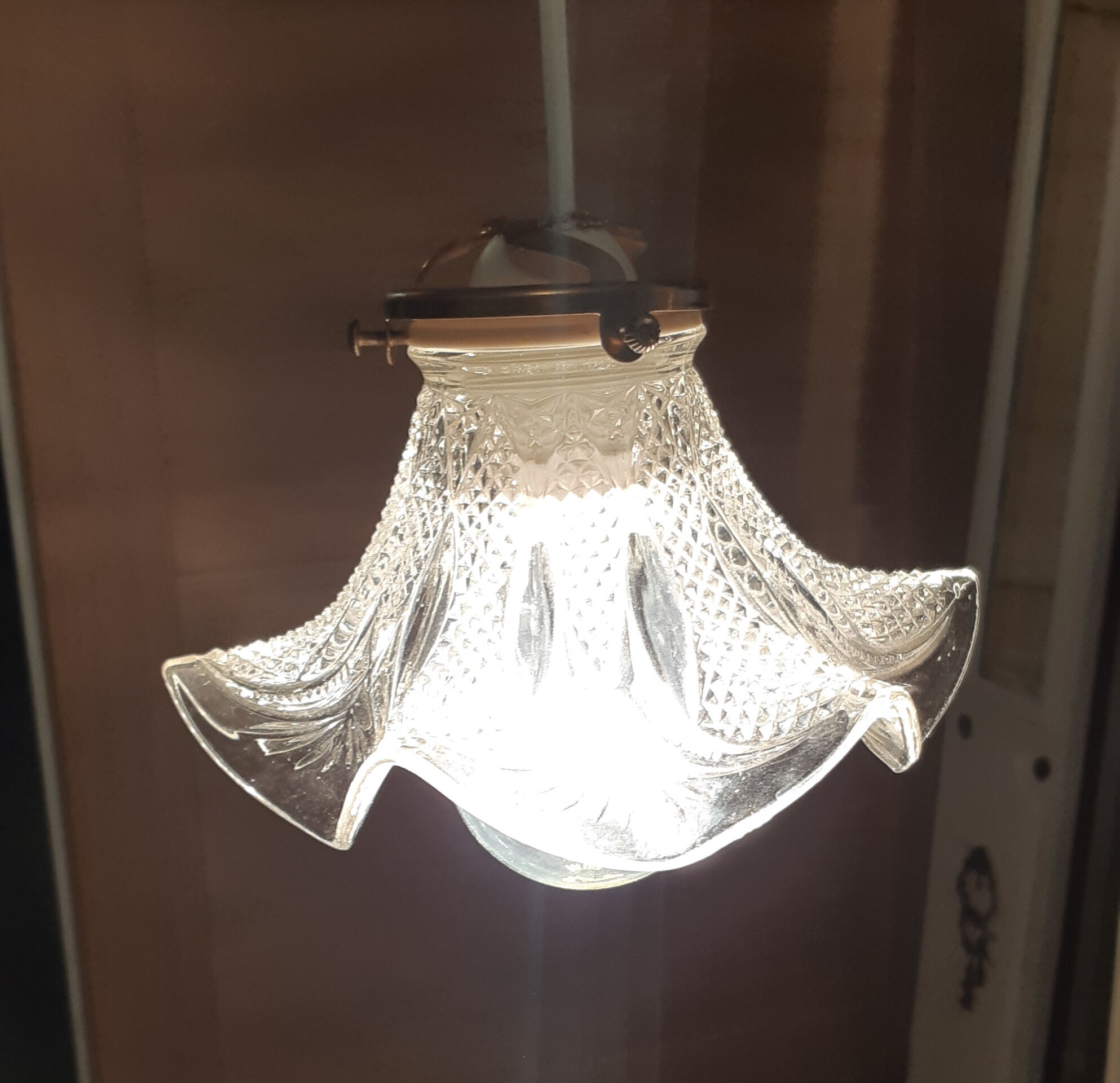 Retro glass walking lamp